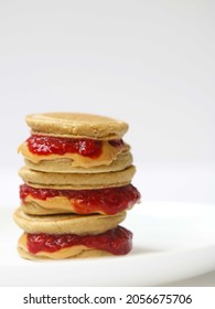 Peanut Butter And Jelly Pancake Stack