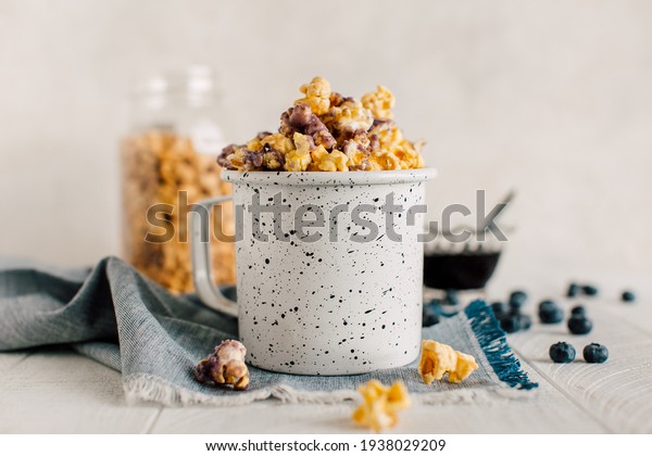 Peanut Butter\
and Jelly Popcorn Food Photography\
