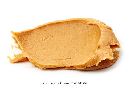 Peanut Butter Spread Isolated On White Background