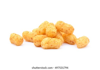 Peanut Corn Puffs Isolated White Background Stock Photo 497531794 ...