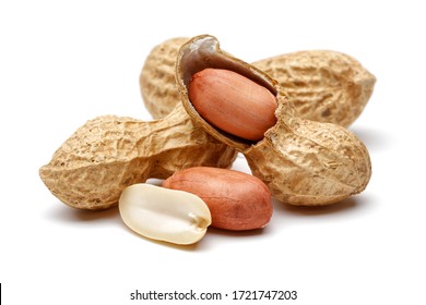 Peanut isolated on white background, macro shot - Powered by Shutterstock