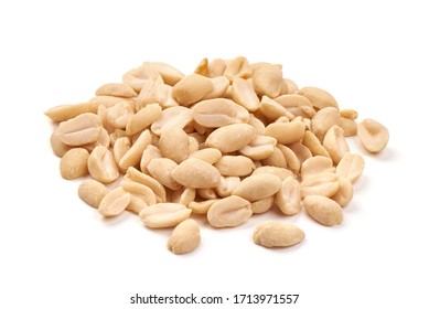 Peanut, Nuts, Isolated On White Background.