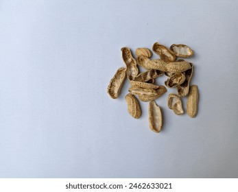 Peanut shells isolated. peanut Shell on white background. Group of peeled nuts isolated on white background. - Powered by Shutterstock