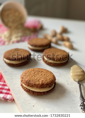 Peanutbutter biscuits on the table