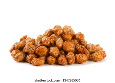 Peanuts In Caramel Isolated On A White Background