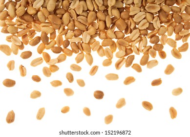 Peanuts isolated on white background 