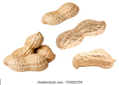 Peanuts Isolated On White Background