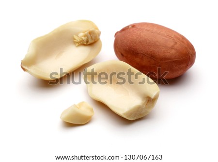 Peanuts isolated on white background