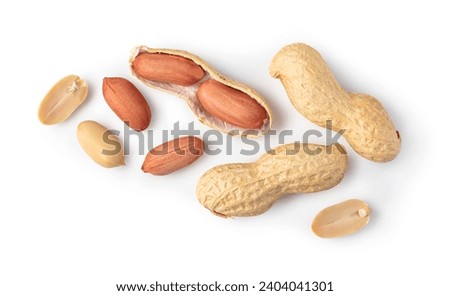 peanuts isolated on white background