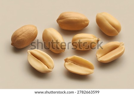 peanuts, peeled peanuts, peanut kernels, nuts, dry fruits, healthy snack, food photography, isolated food,  background