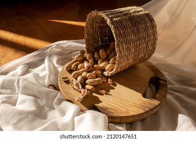 Peanuts In Shell With Wood Chopper