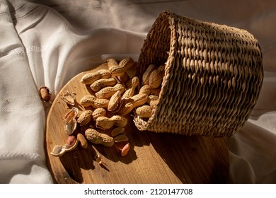 Peanuts In Shell With Wood Chopper