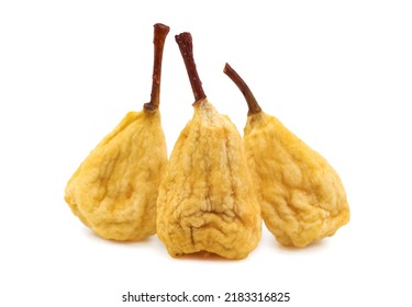 Pear Isolate. Pear And Dried Or Withered On A White Background. Fruit