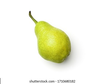 Pear Isolated On White Background. Directly Above. Top View