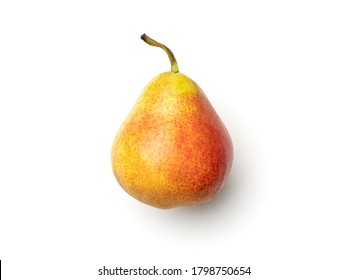 Pear Isolated On White Background. Top View