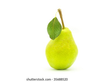  pear with leaf - Shutterstock ID 35688520
