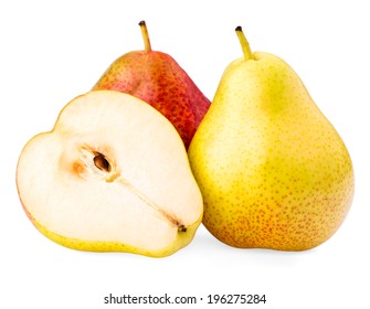 Pear on a white background, isolated, close-up - Shutterstock ID 196275284