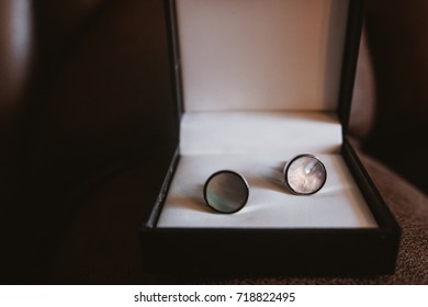 Pearl Cufflinks Are In The Black Box On The Wedding Day, The Groom's Fees