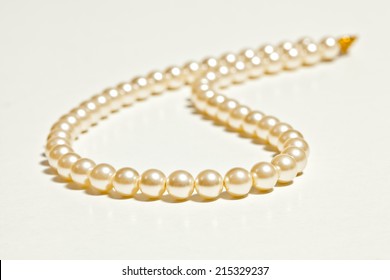 Pearl Necklace Isolated On White