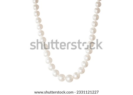pearl necklace  in the white background including clipping path
