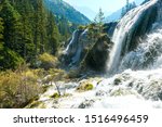 Pearl Shoal Waterfall, Jiuzhaigou National Park, Sichuan Province, China, Unesco World Heritage Site