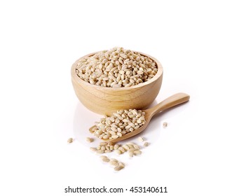 Pearls Barley Grain Seed On Background