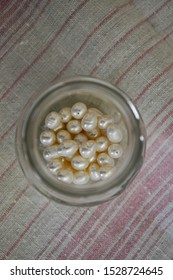 Pearls Glass Jars Display Various Pearl Stock Photo 1528724645 ...