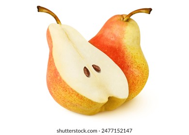 Pears on an isolated white background.