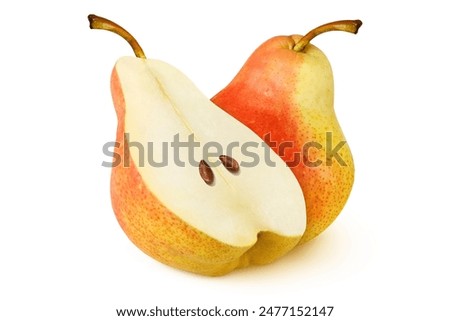 Pears on an isolated white background.