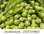 Peas, green peas, peas in pods, peas from the garden, seasonal products, protein products.