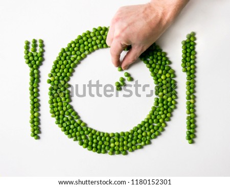 Similar – Image, Stock Photo A plate of peas Vegetable