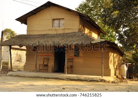 Peasant House Nepal Chitwan National Park Stock Photo (Edit Now ...