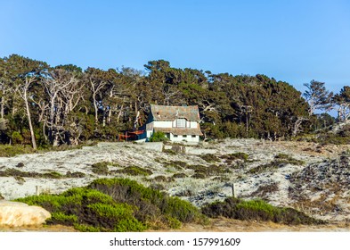 PEBBLE BEACH, USA - JULY 27: beautiful houses at the Pebble Beach Golf Course in Pebble Beach on July 27, 2013. Pebble Beach is part of the famous 17 miles drive area.