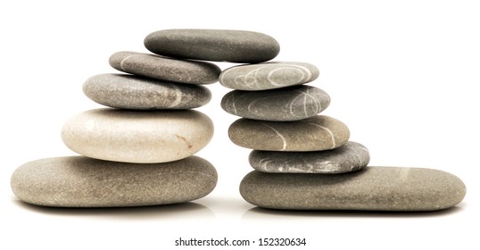 Pebble Bridge Isolated On White Background