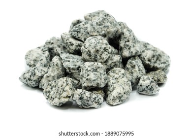 Pebble heap isolated on white background