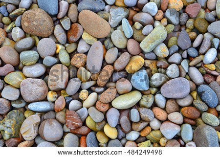 Pebbles Background, beach from Eastern Scotland, United Kingdom