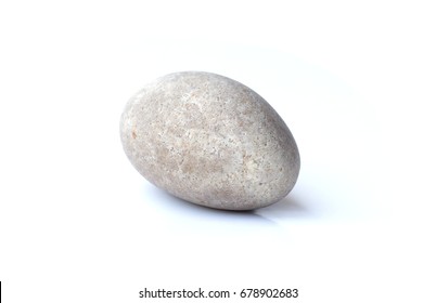 Pebbles stone, heap of stones isolated on white background, sea pebble
