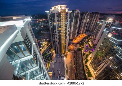 PecherSKY Building Kiev Night View From The Top 