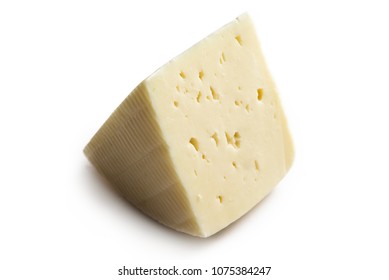 Pecorino, italienischer Käse einzeln auf weißem Hintergrund