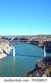 Pecos River Bridge In Texas. 