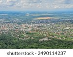 Pecs or Pécs city center with panorama view in Hungary