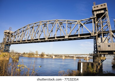 Pedestrian Bridge In Little Rock, Arkansas, USA