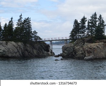 A Pedestrian Bridge On Grand Manan Island.