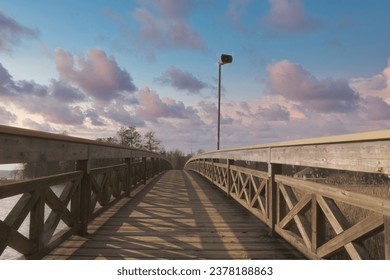 Pedestrian Bridge over Lake Shore Drive. Taken with tobacco filter. - Powered by Shutterstock