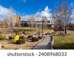 Pedestrian Student Pathway at Famous Embry Riddle Aeronautical University Campus in Prescott Arizona USA
