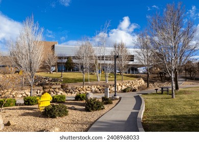 Pedestrian Student Pathway at Famous Embry Riddle Aeronautical University Campus in Prescott Arizona USA
					