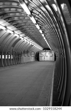 Similar – Tube_#01 Tunnel Untergrund