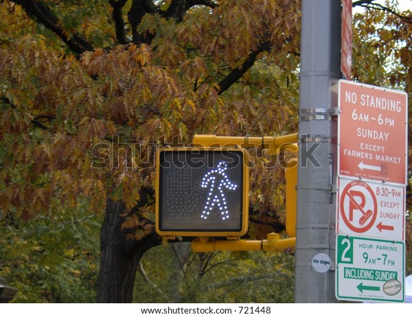 pedestrian walk\
sign