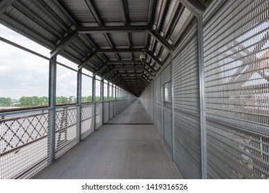 Pedestrian Walkway Over The Mississippi River In Memphis, Tennessee, A Part Of The Harahan Bridge