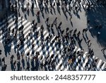 Pedestrians crossing a crosswalk in Shibuya, Japan